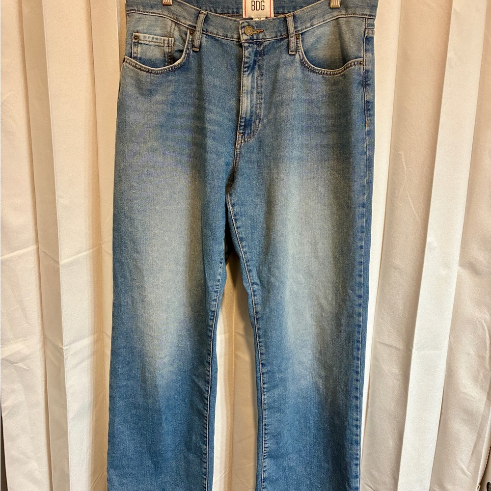BDG Olive Stovepipe Mid-Rise Jean Light Urban Outfitters Relaxed Straight 31